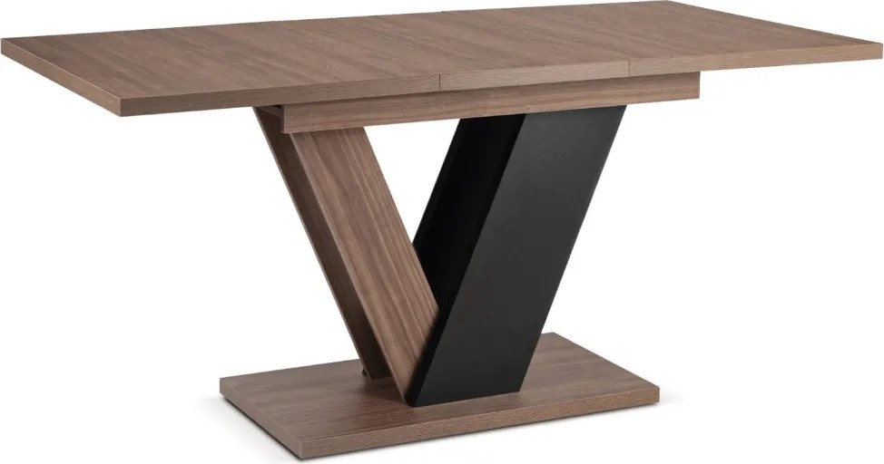 Modern bővíthető étkezőasztal CLARK 120–160 cm dió fekete