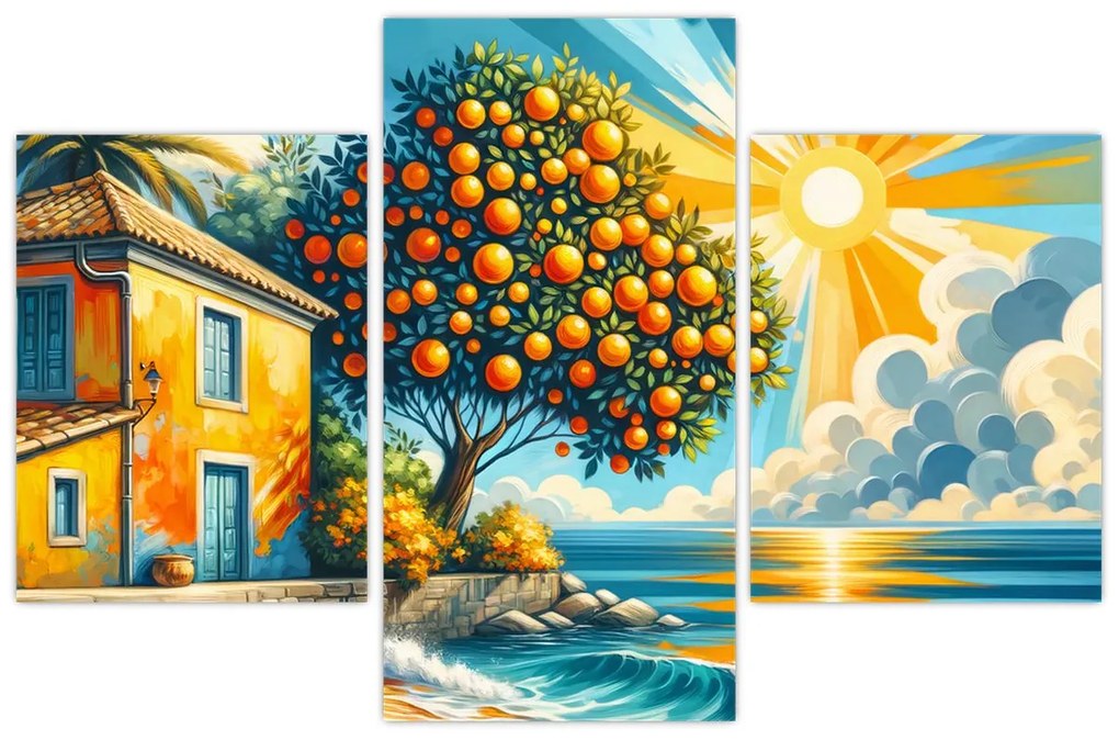 Kép - Ház narancsokkal I. (90x60 cm)