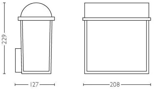 Philips 17235/30/PN - Kültéri fali lámpa 2xE27/42W/230V IP44