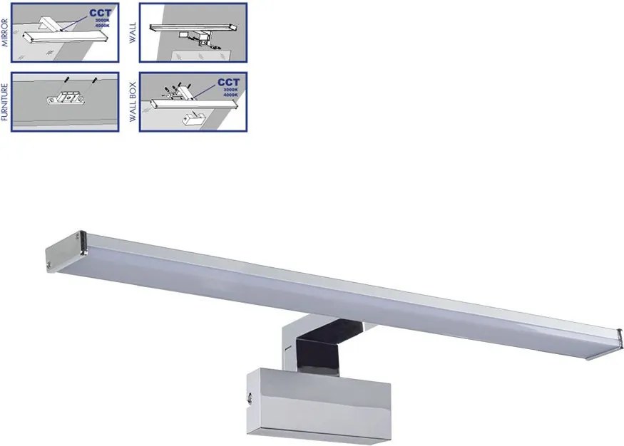 Prezent TREMOLO PLUS 70227 Fali lámpa 1x10W/LED 800lm IP44
