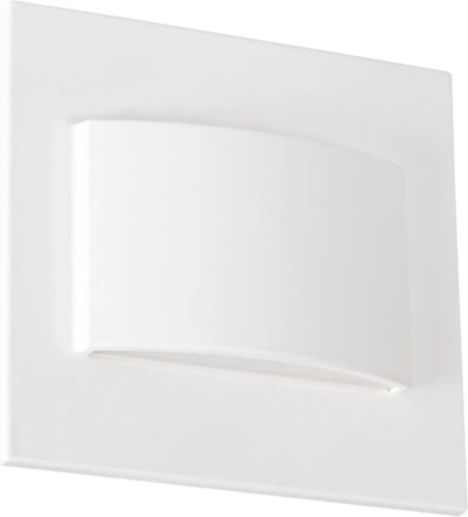 Lépcsővilágító LED-es lépcsőlámpa 3000K 30lm Négyzet Fehér Kanlux