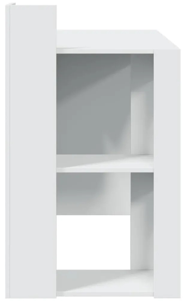 fehér szerelt fa irodai asztal 103,5 x 56,5 x 94 cm