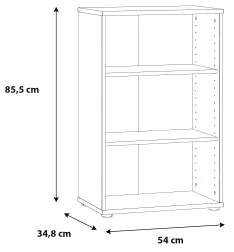 URAN fehér könyvespolc