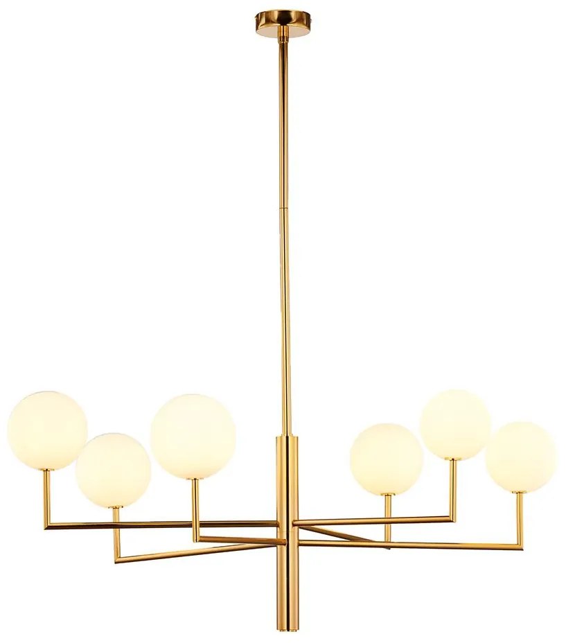 Jupiter 1930 - Csillár rúdon FEME 6xG9/40W/230V sárgaréz