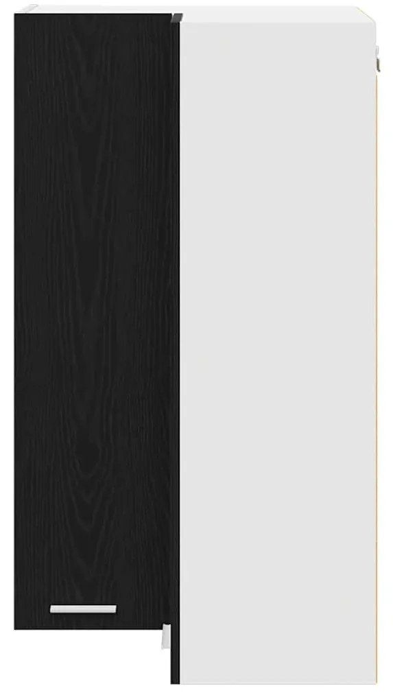 Függő szekrény Riga Fekete tölgy és fehér 57 x 57 x 100 cm