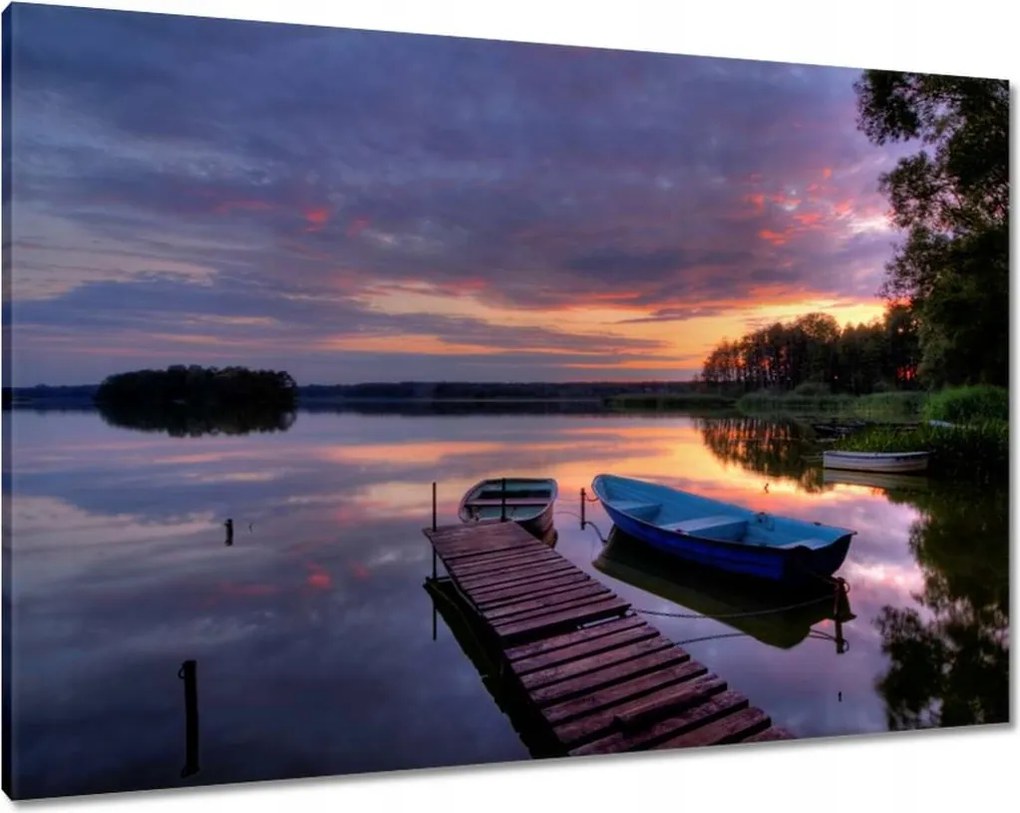 Vászonkép 100x70 Híd a tavon