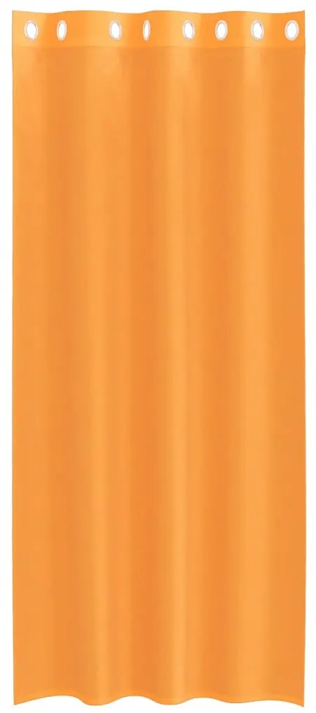 2 db narancssárga fátyolfüggönyök rojtokkal 140x245 cm