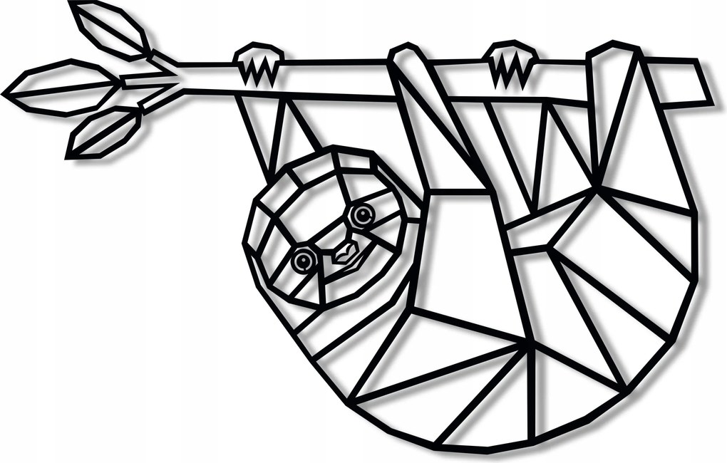 Lajhár geometrikus falikép 50cm 3d gyerek Fali Dekoráció