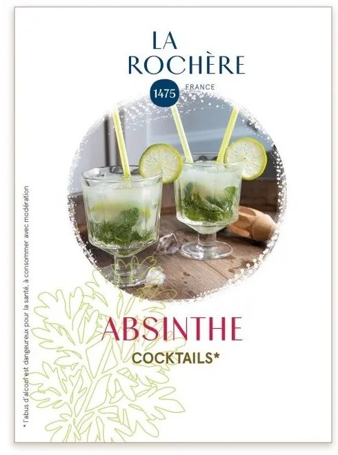 Pohár és rozsdamentes kanál készlet 300 ml Absinthe – La Rochére