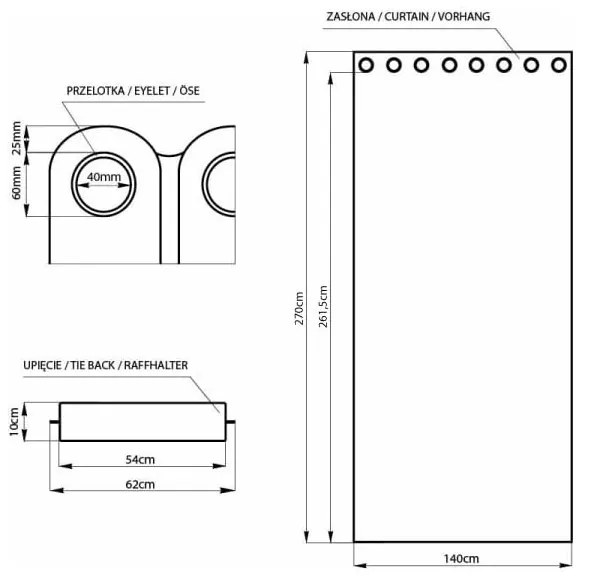 Lila bársony dimout (részleges sötétítő) függöny 140x270 cm Eyelets – Restilo