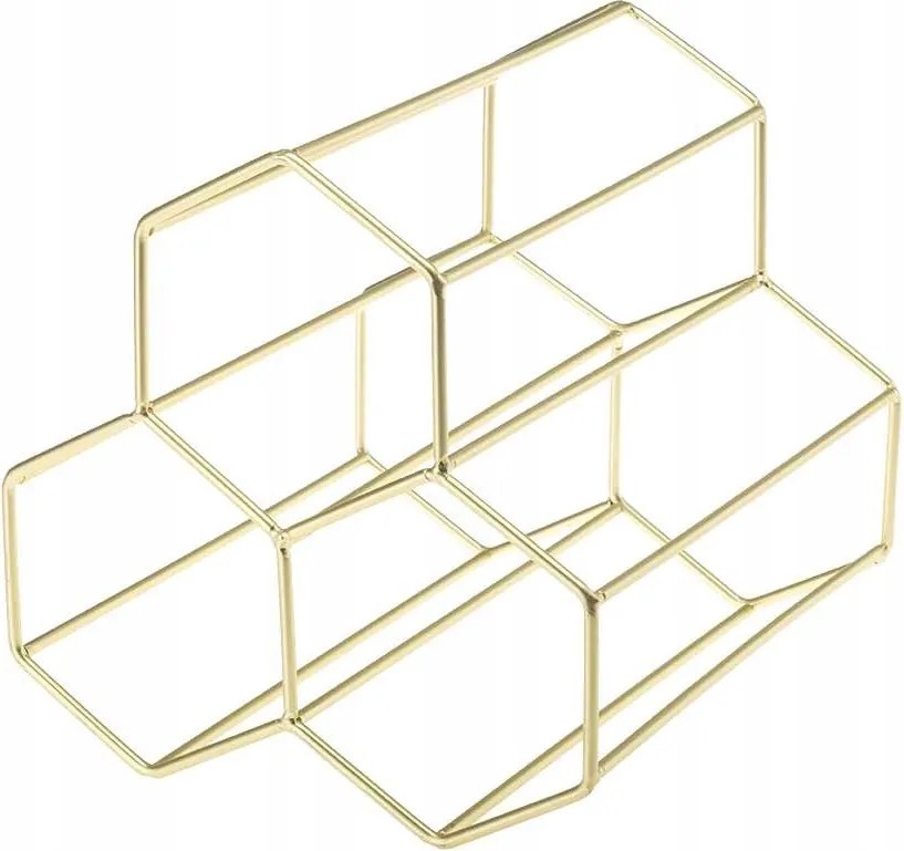 Borosüveg Tartó Állvány Etto Gold Fém Elegáns Arany