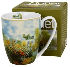 Porcelánbögre 360ml, dobozban, Monet: Kert Argenteuilban