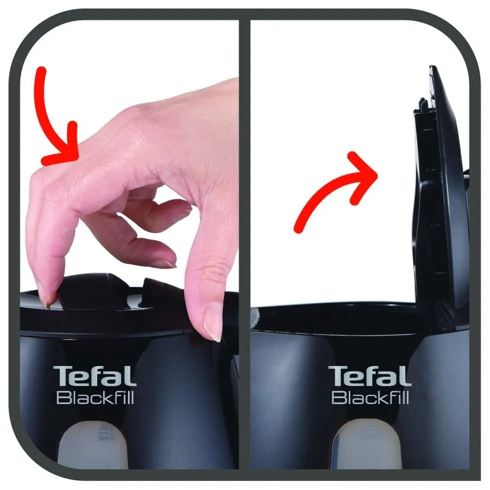 Fekete műanyag vízforraló 1,5 l KO299830 – Tefal