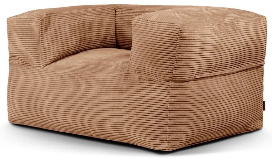 Barna kordbársony babzsákfotel MooG – SLOWDOWN