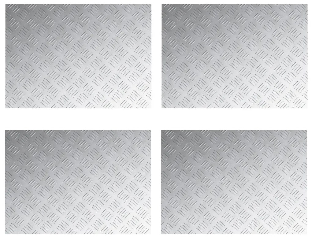 Alumínium Rácsos Lemezek 4 db Csúszásgátló 70x50 cm