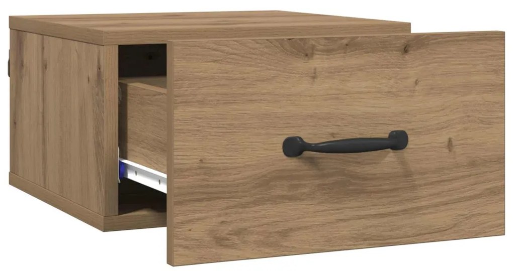 vidaXL Éjjeliszekrény fiókkal Művészi tölgy 35 x 35 x 20 cm Faanyag
