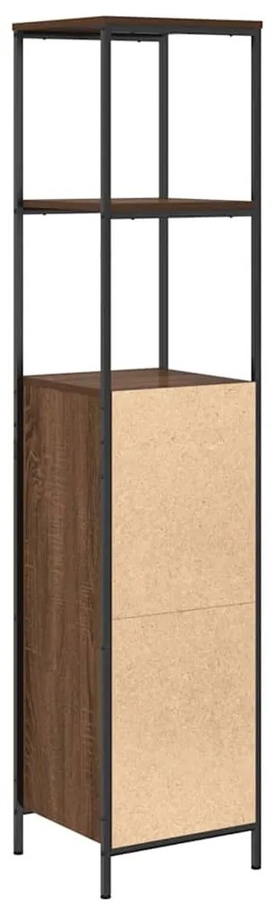barna tölgy fürdőszobaszekrény polcokkal 36x35x165 cm