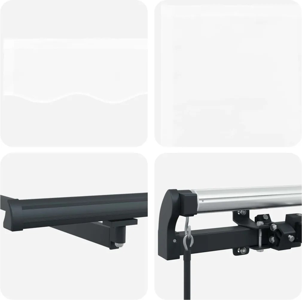 Behúzható napellenző Fehér 300 x 250 cm Poliészter és acél