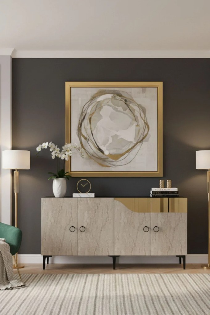 Gama 150 - White, Travertine, Gold