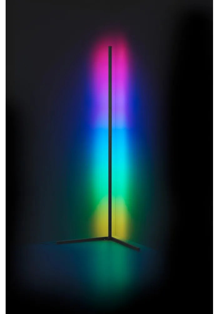 Fekete LED állólámpa (magasság 141 cm) Level – Trio