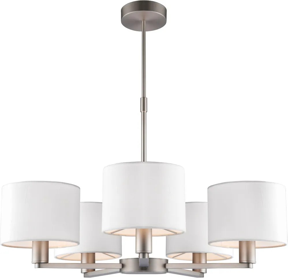 ENDON 60257 DALEY Modern Csillár Antik Fehér, Nikkel E14 IP20