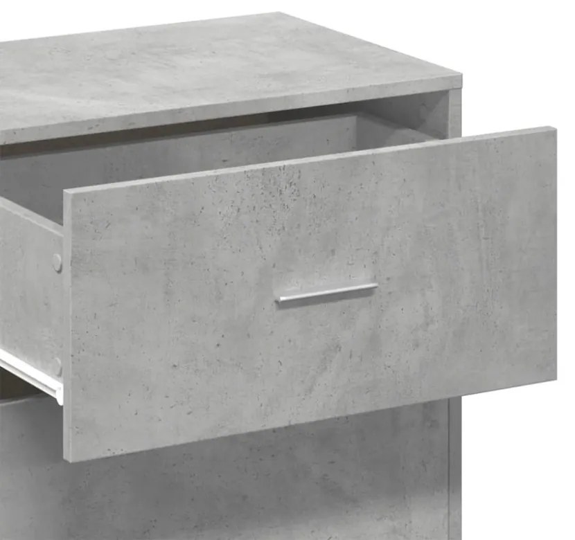 betonszürke szerelt fa tárolószekrény 56,5 x 39 x 90 cm