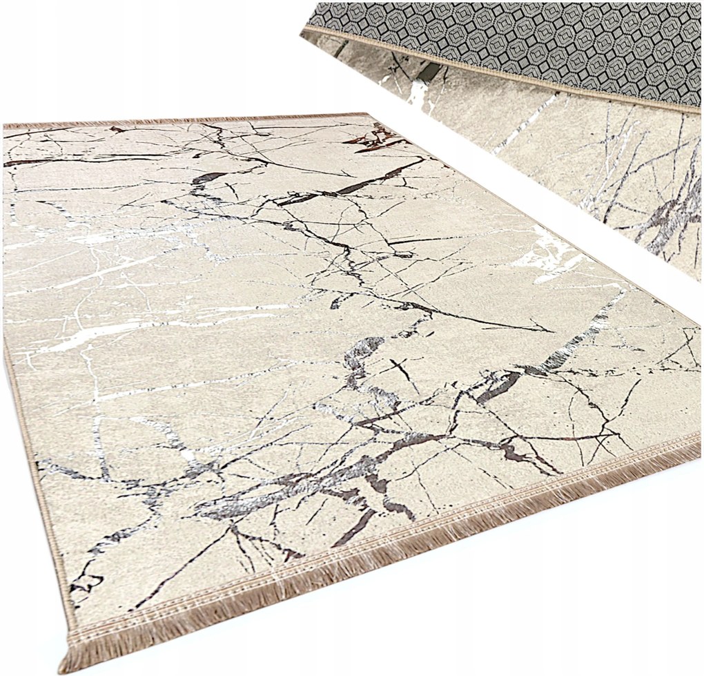 Fürdőszoba Konyhai Szőnyeg 60x100 Csúszásgátló Mosószőnyeg Bézs Paris