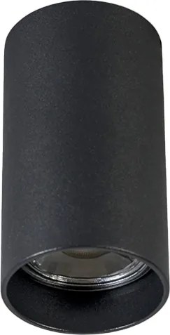 4 darabos modern, felületre szerelhető spotlámpa szett fekete 5,5 cm GU10 50 mm - Tuba