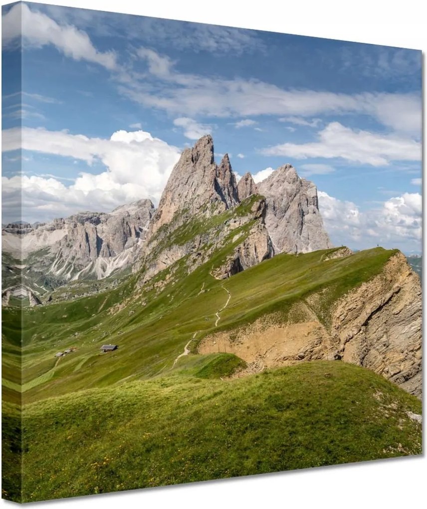 Vászonkép 20x20 Egy nap a hegyekben Hegyek Kilátás