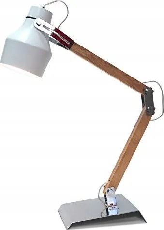 Tomasucci Peo asztali lámpa, króm, fa