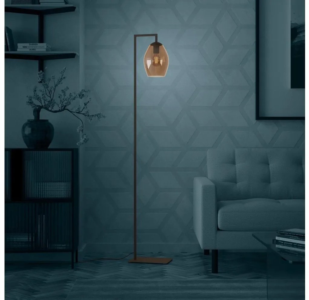 Eglo 390255 - Állólámpa ESTANYS 1xE27/40W/230V barna