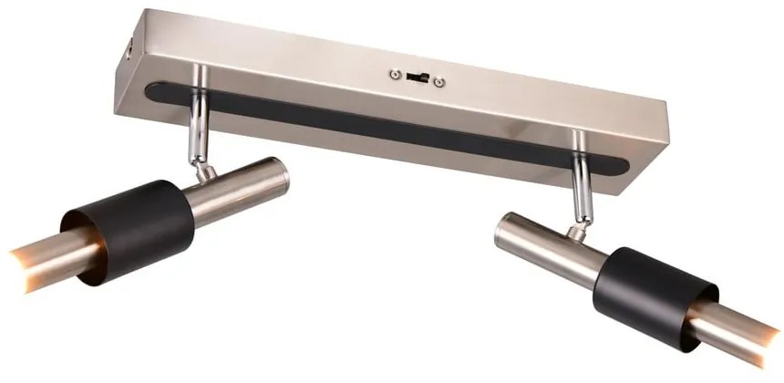 Fekete-ezüstszínű LED spotlámpa 20,5x42 cm Ikaris – Trio Select