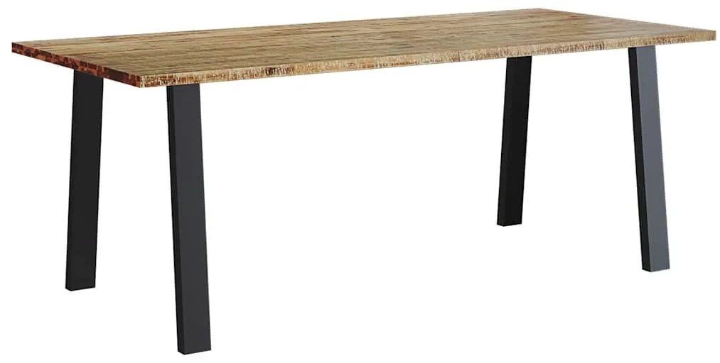 Tömör akácfa étkezőasztal 200x90x75 cm