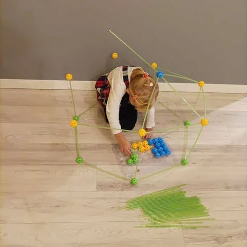 KRUZZEL Erőd építőjáték - Funstruction - világító - 64+36 db