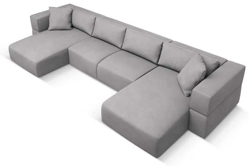 Világosszürke sarokkanapé ("U" alakú) Esther – Milo Casa
