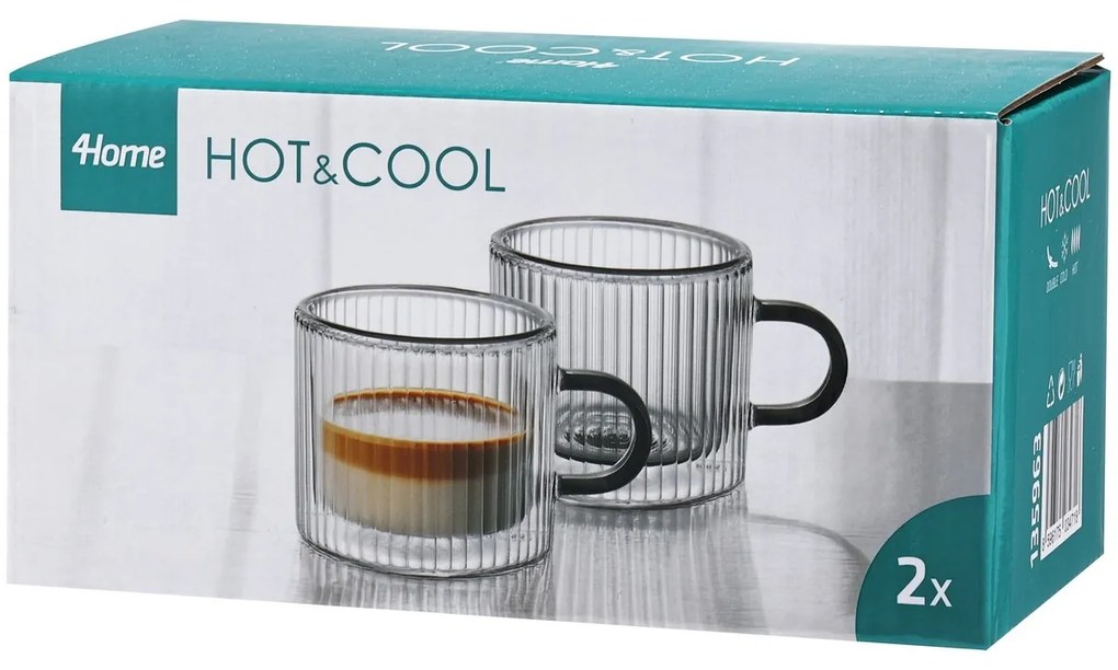 4Home Haze Hot&Cool termo pohár lungo 100 ml,, 2 db