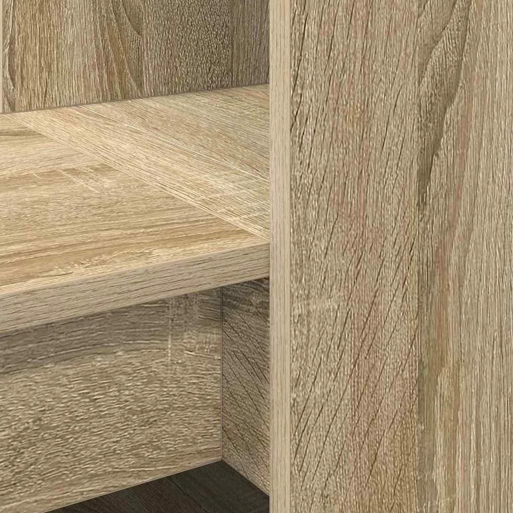 Asztal polcokkal sonoma tölgy 122 x 67 x 145 cm Faanyag