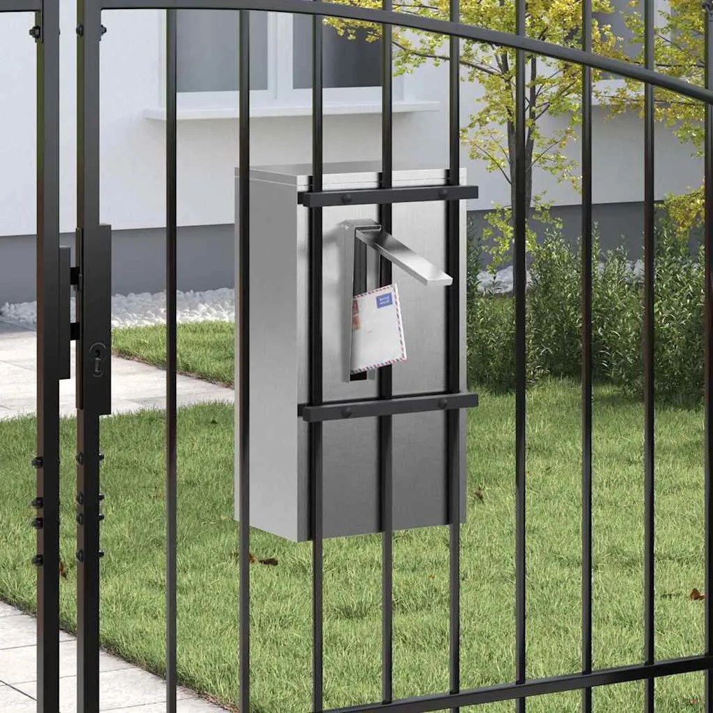 postaláda Fekete 30 x 23 x 55 cm Rozsdamentes acél