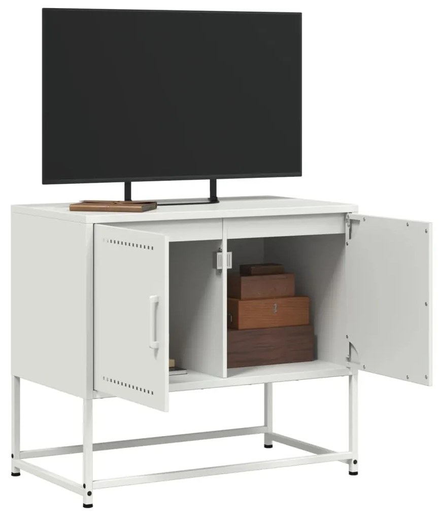 fehér acél TV-szekrény 68,5x39x60,5 cm