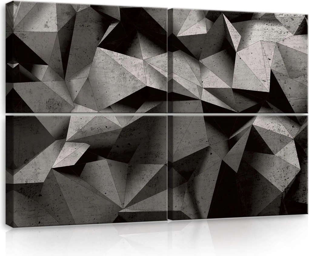 Vászonkép 120x80 Geometria absztrakt textúra arc szögek modern