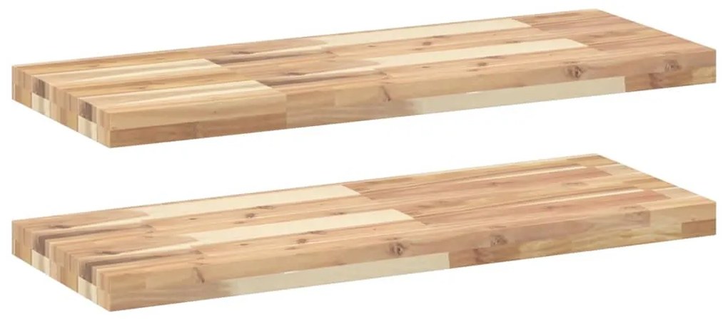 2 db kezeletlen tömör akácfa függőpolc 100 x 30 x 4 cm