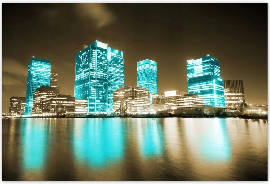 Poszterek 155x105 Kék felhőkarcolók London