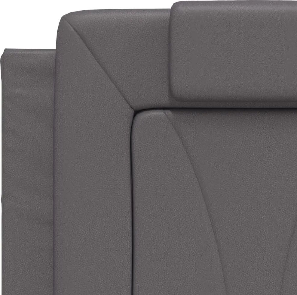 szürke műbőr fejtámla párna Viana 140 cm