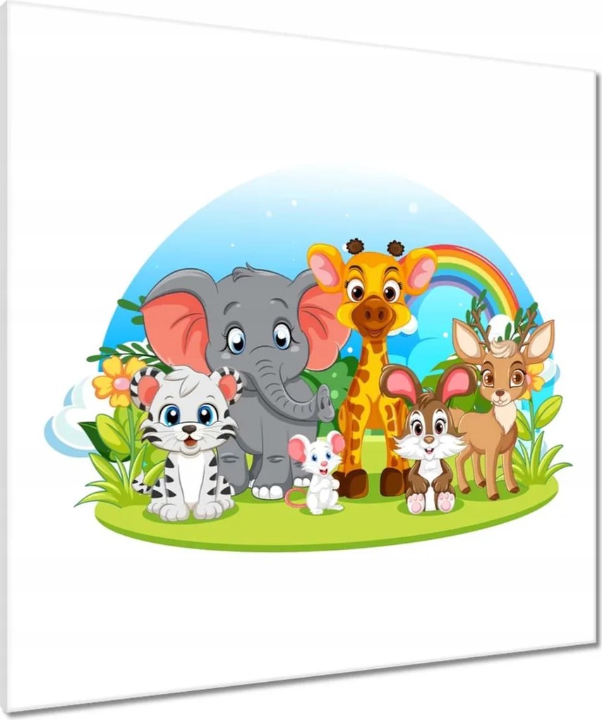 Vászonkép 80x80 Bájos állatok a szobába