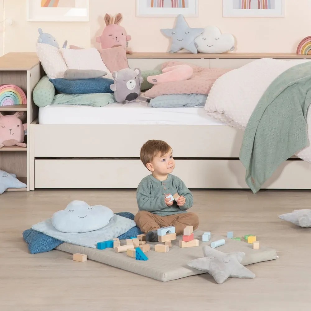 Bézs játszószőnyeg 78x100 cm Greyish gesteppt – Roba