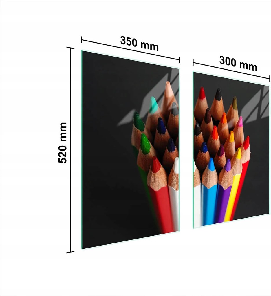 Üveg Konyhai Védőlap 65x52 Színes