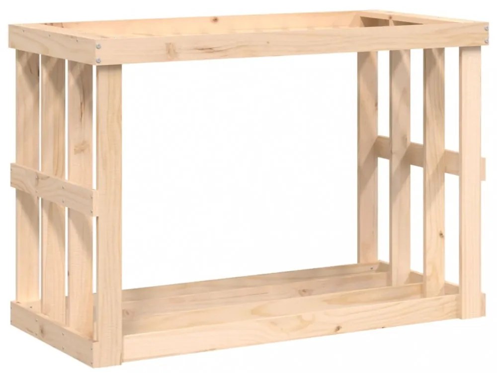 tömör fenyőfa kültéri rönktároló 108x52x74 cm