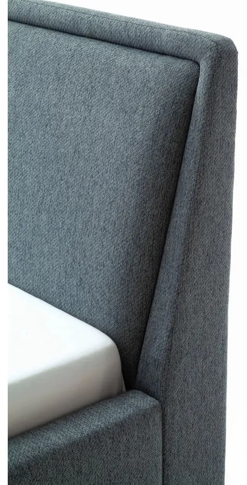 Zöld-kék kárpitozott franciaágy ágyrács nélkül 180x200 cm Frieda – Meise Möbel