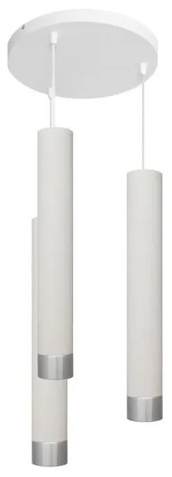 LED csillár TUBA 3xGU10/4,8W/230V fehér/fényes króm, kábelre szerelhető