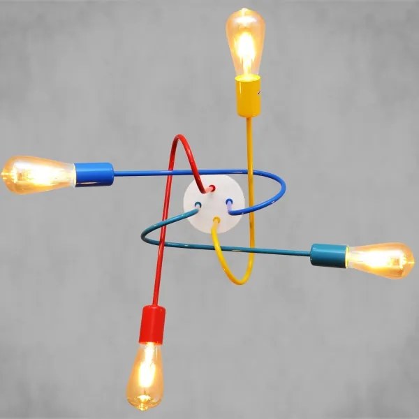 LED gyereklámpa OXFORD 4xE27/10W/230V mennyezeti